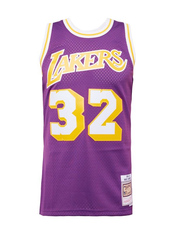 Mitchell & Ness Mitchell & Ness Функционална тениска 'LOS ANGELES LAKERS - MAGIC JOHNSON'  златистожълто / патладжан / бяло