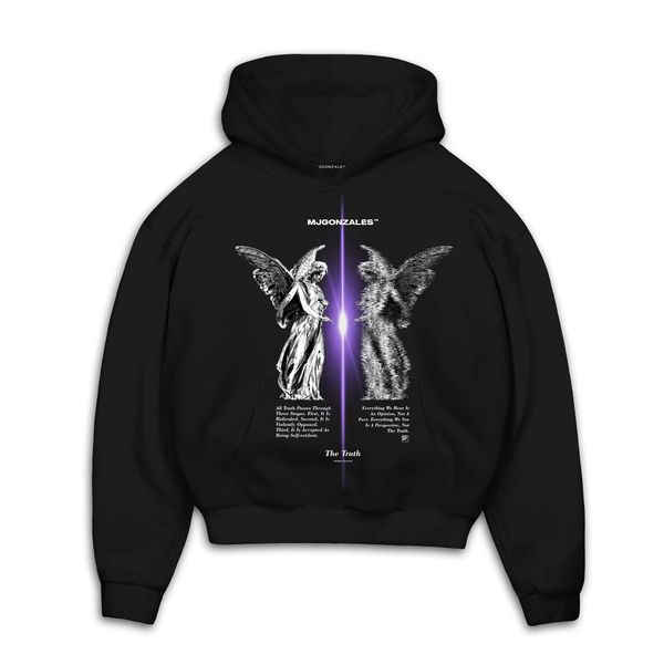 MJ Gonzales MJ Gonzales Суичър 'TRUTH'  светлосиво / лилав / черно / бяло