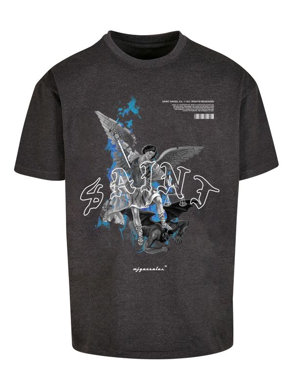 MJ Gonzales MJ Gonzales Тениска 'Saint V.1.'  синьо / антрацитно черно / черно / бяло