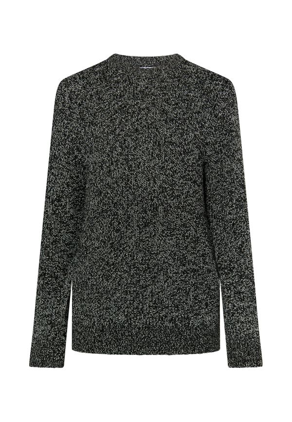 MO MO Пуловер 'Mimo'  черно / бяло