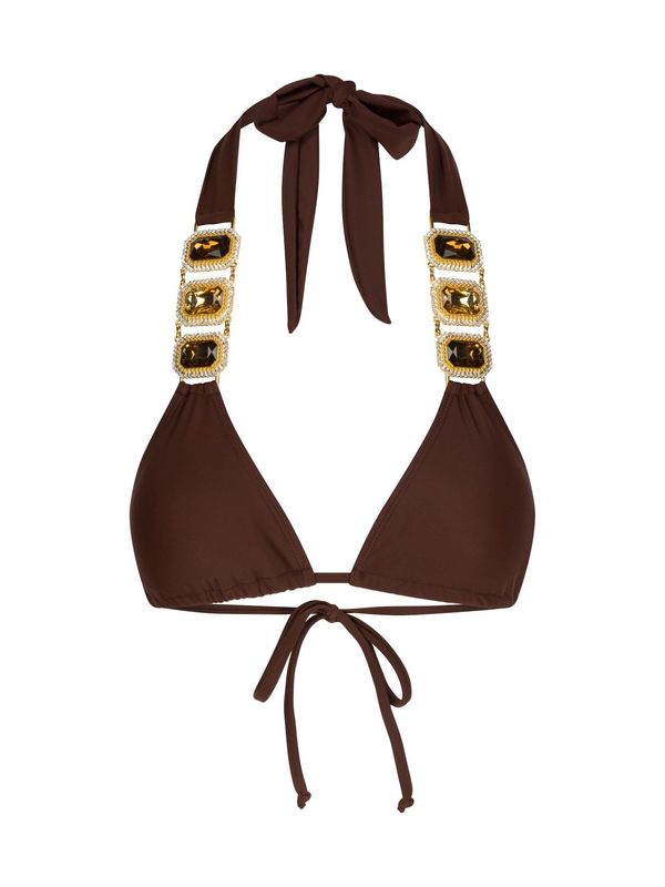 Moda Minx Moda Minx Горнище на бански 'Boujee'  тъмнокафяво / злато / светлооранжево