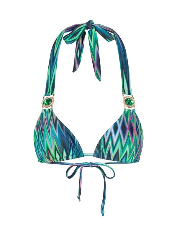 Moda Minx Moda Minx Горнище на бански 'Chic in Chevron'  светлосиньо / тъмносиньо / смарагдово зелено / магента