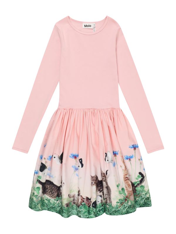 Molo Molo Рокля 'Casie'  светлосиньо / тъмнозелено / светлорозово / черно