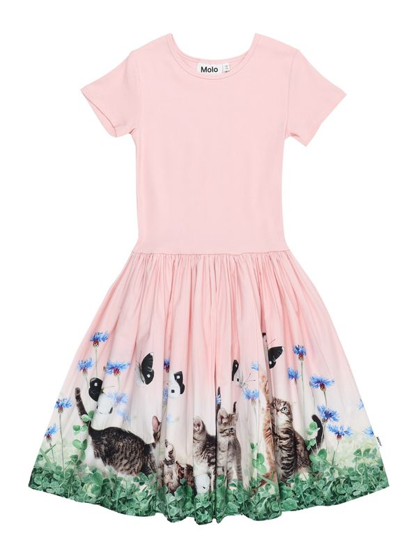 Molo Molo Рокля 'Cissa'  лазурно синьо / тъмнокафяво / тъмнозелено / бледорозово