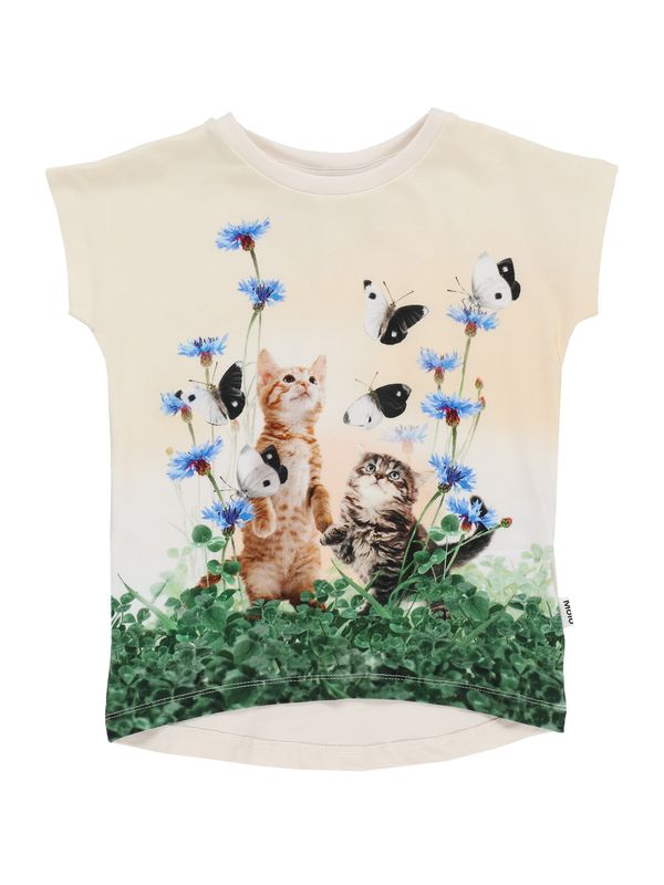 Molo Molo Тениска 'Ragnhilde'  бежово / лазурно синьо / коняк / тъмнозелено