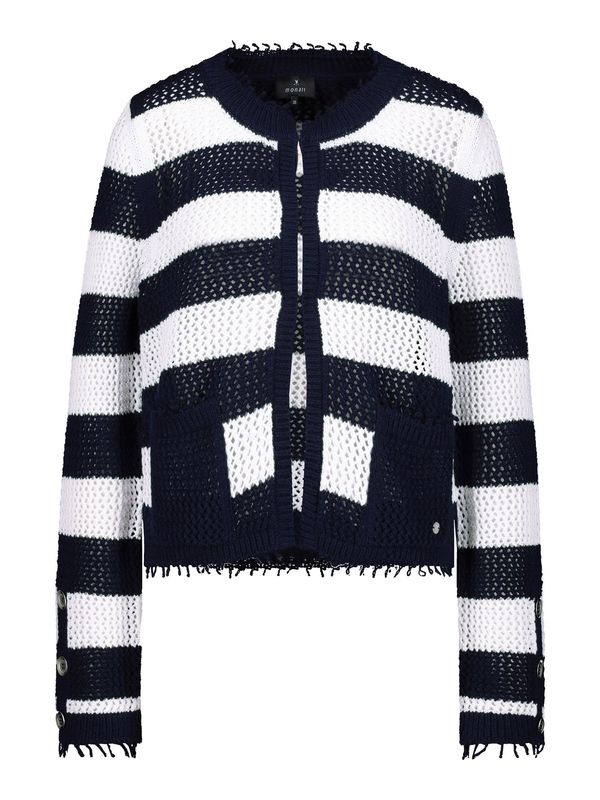 monari monari Плетена жилетка  нейви синьо / бяло