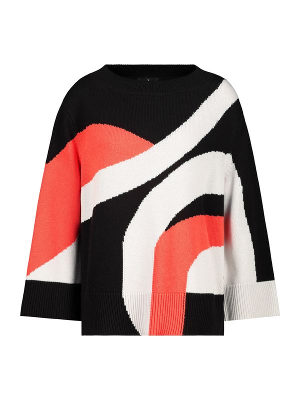 monari monari Пуловер  пъпеш / черно / бяло