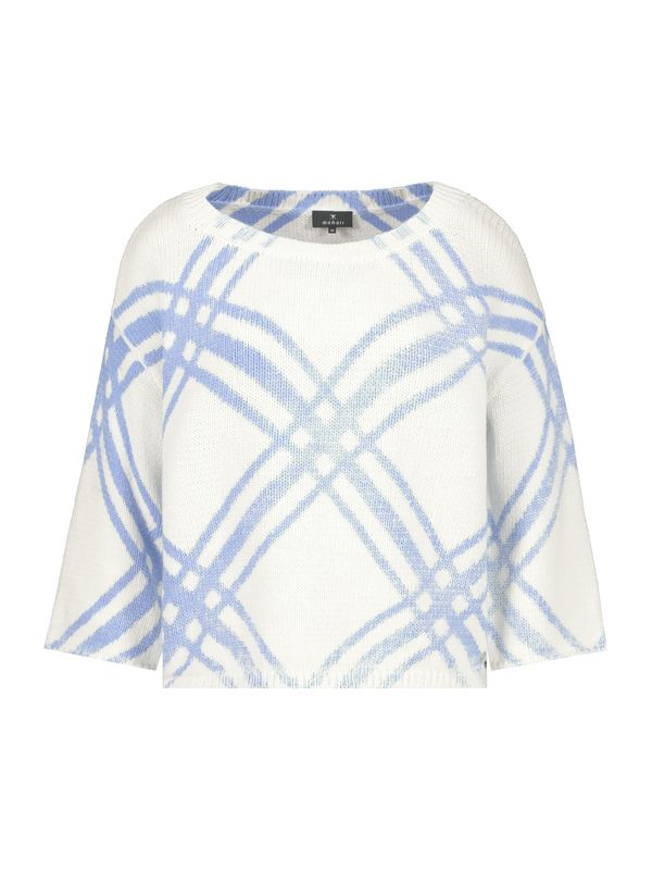 monari monari Пуловер  светлосиньо / бяло