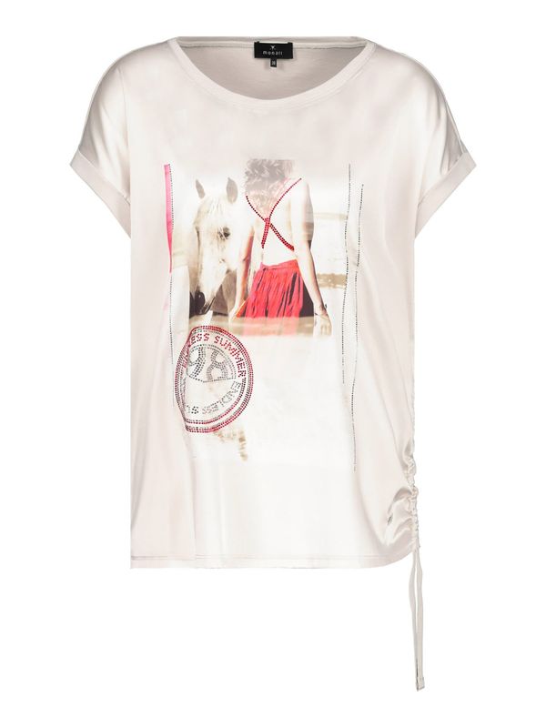 monari monari Тениска  пясъчен / екрю / тъмносиво / червено