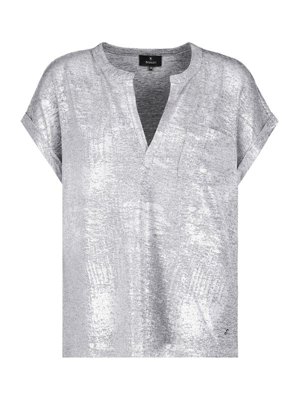 monari monari Тениска  сиво / бяло