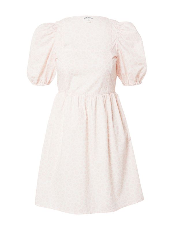 Monki Monki Лятна рокля  бледорозово / бяло