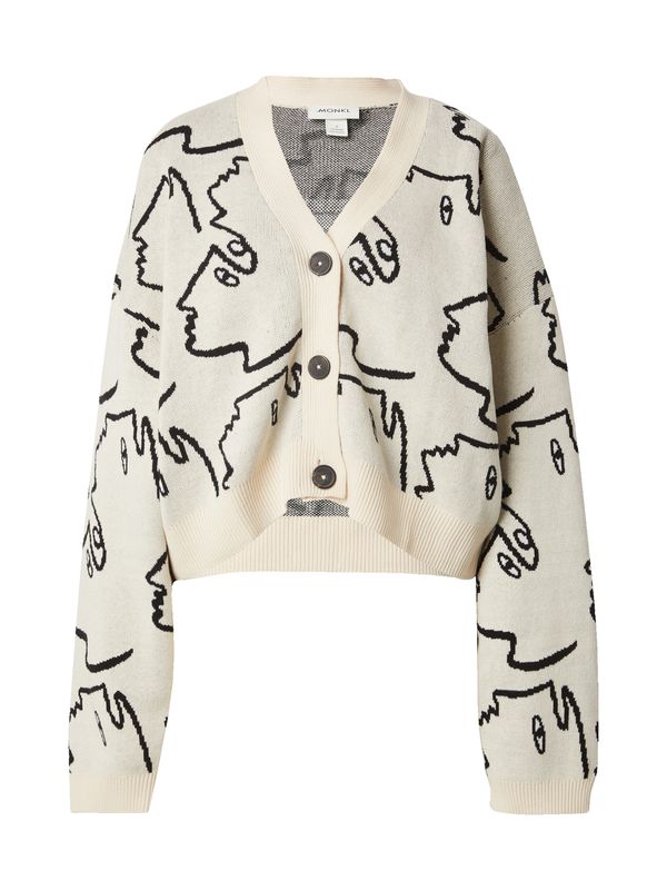 Monki Monki Плетена жилетка  черно / бяло