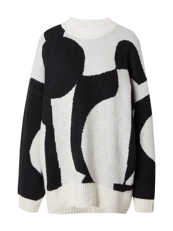 Monki Monki Пуловер  черно / бяло