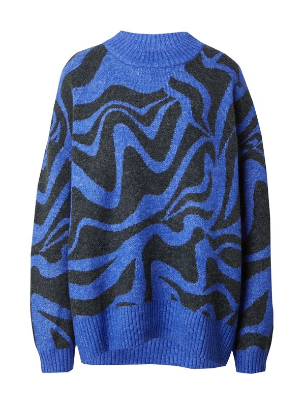 Monki Monki Пуловер  синьо меланж / черен меланж