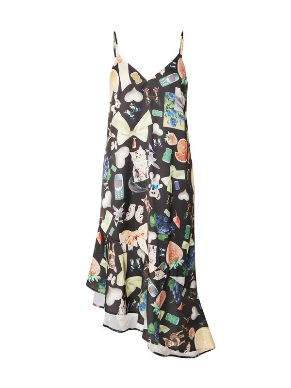 Monki Monki Рокля  бежово / синьо / оранжево / черно