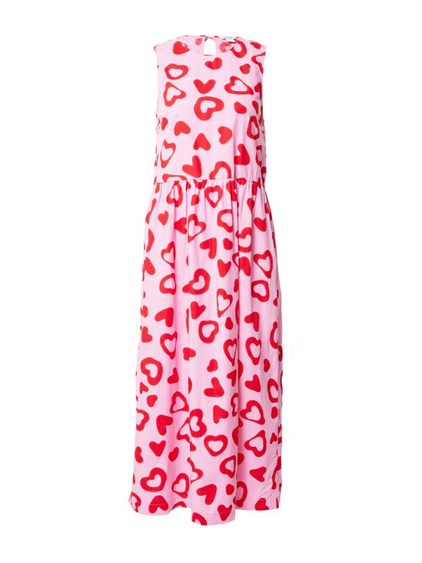 Monki Monki Рокля  бледорозово / червено