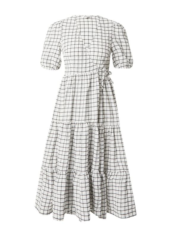 Monki Monki Рокля  сиво / антрацитно черно / бяло