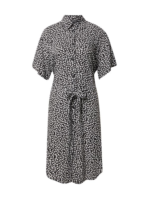Monki Monki Рокля тип риза  черно / бяло