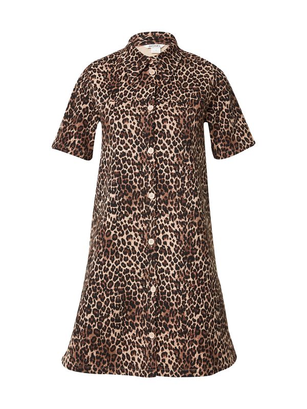 Monki Monki Рокля тип риза  кафяво / капучино / тъмнокафяво / черно