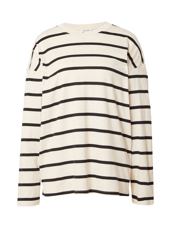 Monki Monki Тениска 'Christel'  кремаво / черно