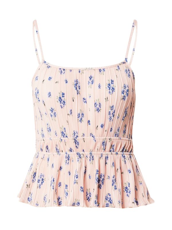 Monki Monki Топ  синьо / тревнозелено / светлорозово