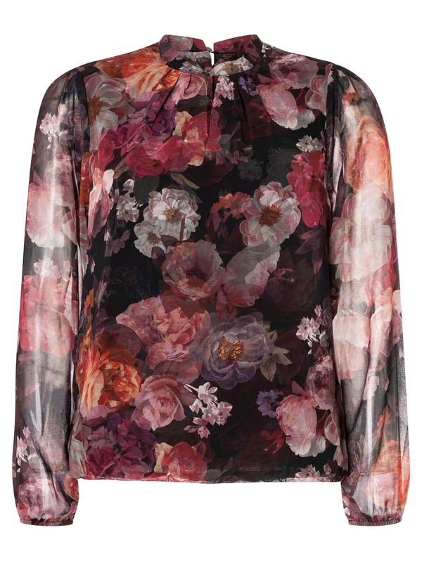 MORE & MORE MORE & MORE Блуза  оранжево / винено червено / черно / бяло