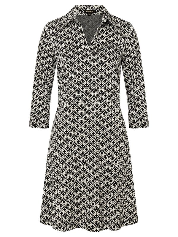 MORE & MORE MORE & MORE Рокля тип риза  черно / естествено бяло