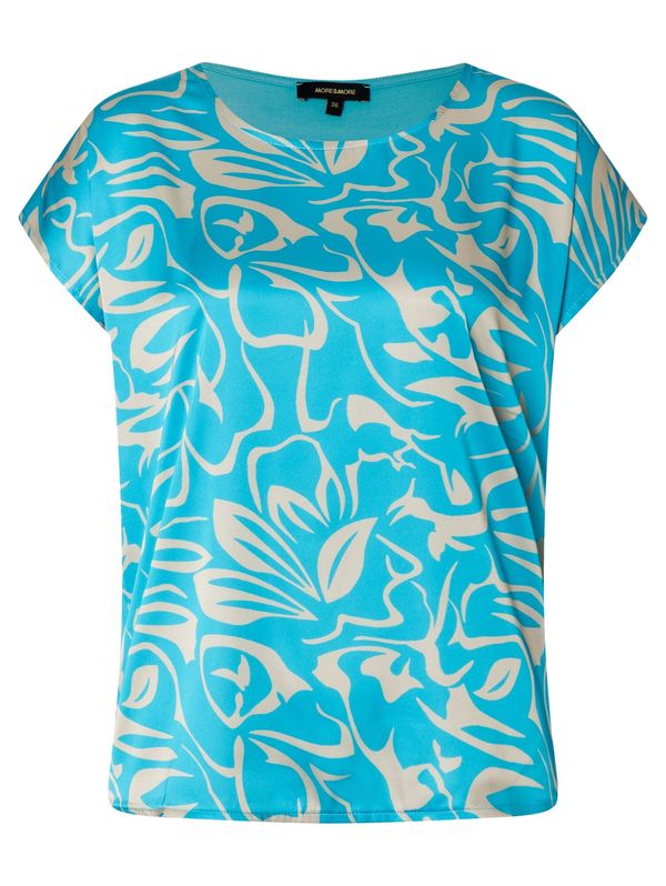 MORE & MORE MORE & MORE Тениска  бежово / тюркоазен