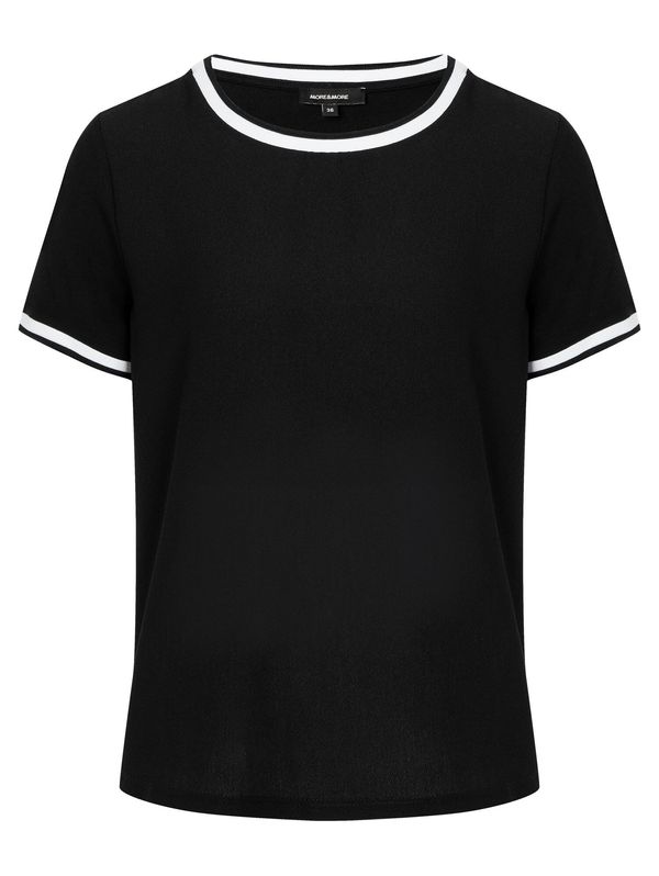 MORE & MORE MORE & MORE Тениска  черно / бяло