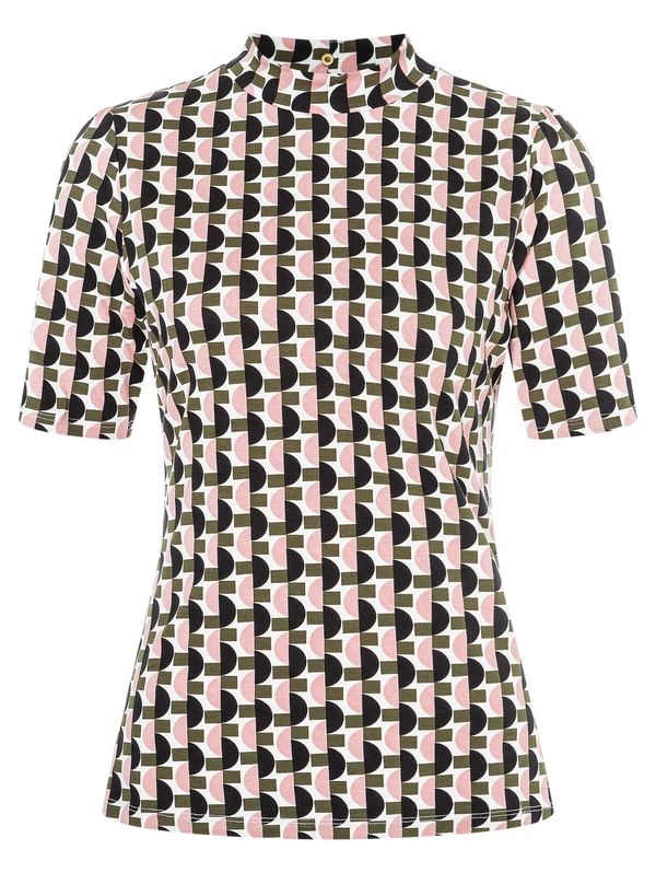 MORE & MORE MORE & MORE Тениска  каки / светлорозово / черно / бяло