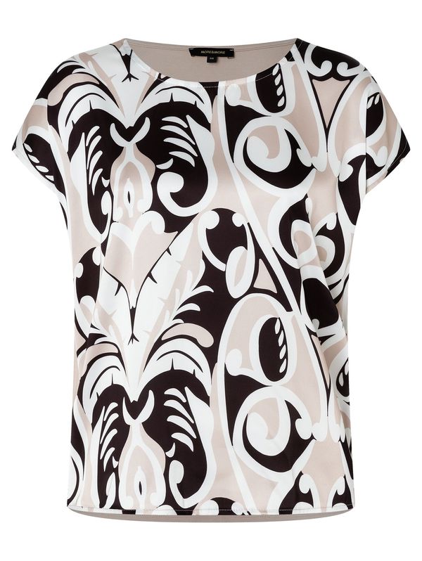MORE & MORE MORE & MORE Тениска  светлобежово / черно / бяло