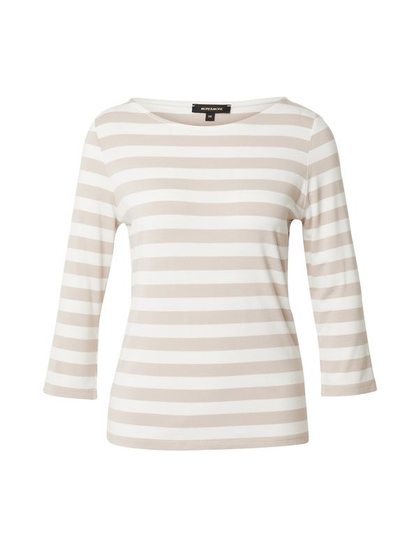 MORE & MORE MORE & MORE Тениска  тъмнобежово / бяло