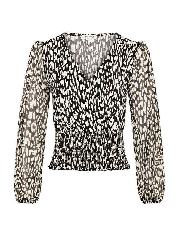 Morgan Morgan Блуза  черно / бяло
