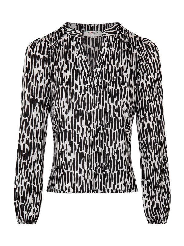 Morgan Morgan Блуза  черно / бяло