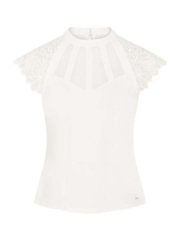 Morgan Morgan Блуза  сребърно / бяло