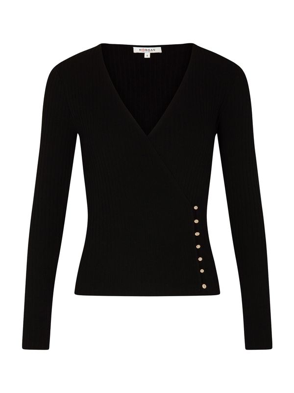 Morgan Morgan Пуловер  черен меланж