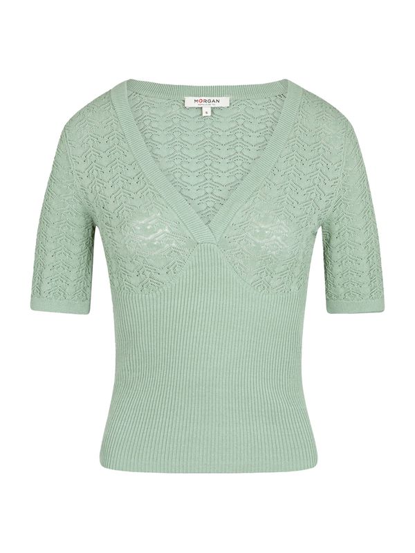 Morgan Morgan Пуловер  пастелно зелено