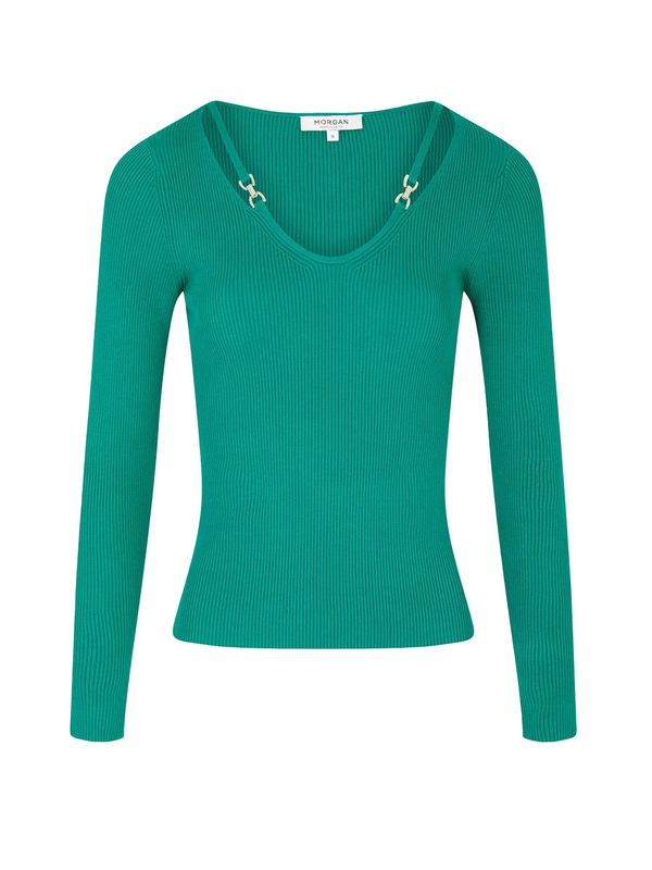 Morgan Morgan Пуловер  смарагдово зелено