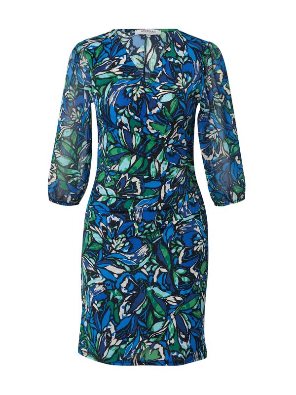 Morgan Morgan Рокля  синьо / зелено / черно / бяло