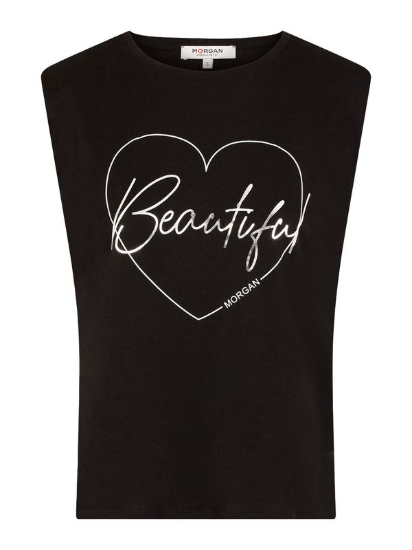 Morgan Morgan Топ  черно / сребърно
