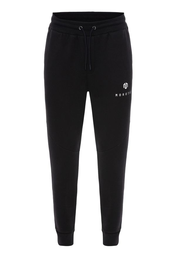 MOROTAI MOROTAI Спортен панталон 'Corporate'  черно / бяло