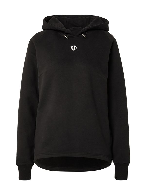 MOROTAI MOROTAI Спортен суитшърт с качулка 'Naka'  черно / бяло