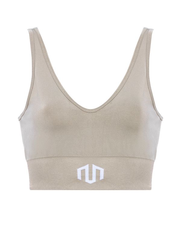 MOROTAI MOROTAI Спортен сутиен 'Naikan'  светлобежово / бяло