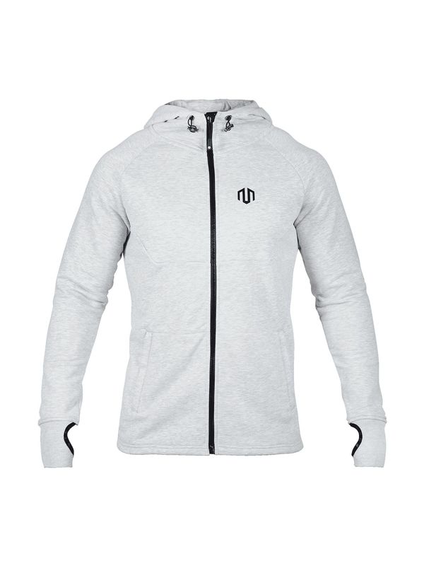 MOROTAI MOROTAI Спортна жилетка с качулка  светлосиво / черно
