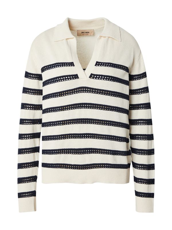 MOS MOSH MOS MOSH Пуловер  екрю / нейви синьо