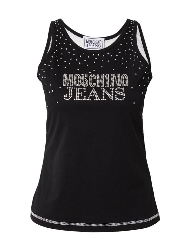 Moschino Jeans Moschino Jeans Топ  черно / прозрачно / бяло