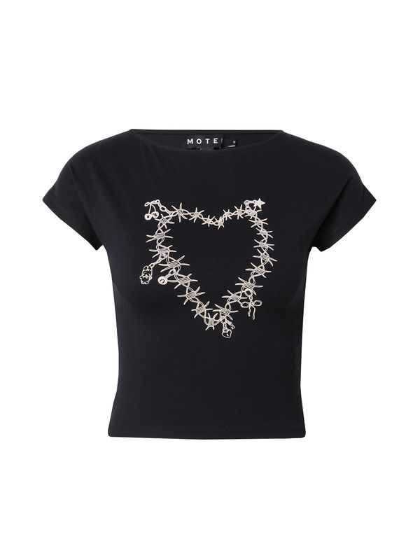 Motel Motel Тениска 'JONNET'  черно / бяло