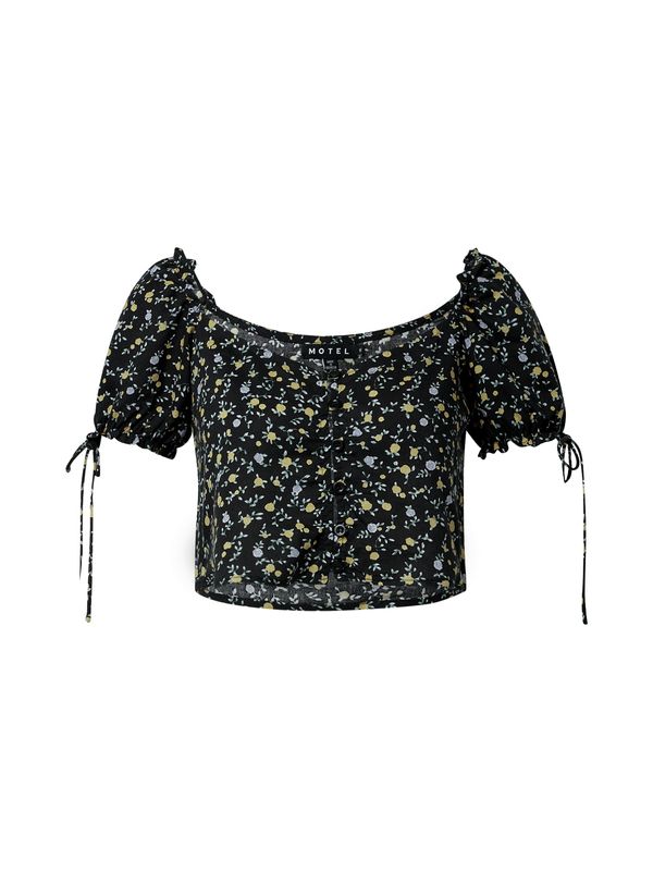 Motel Motel Топ 'Flaba'  жълто / тъмнозелено / лилав / черно