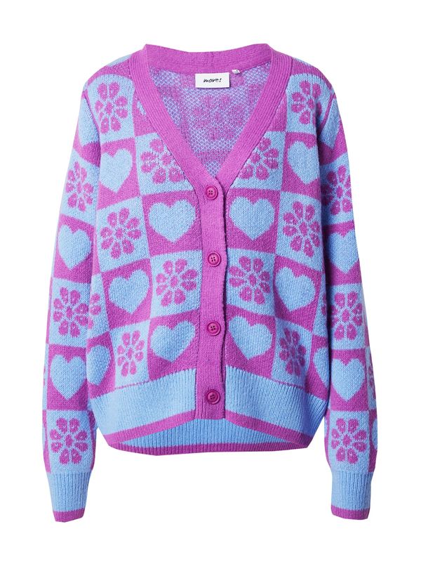 Moves Moves Плетена жилетка  светлосиньо / орхидея