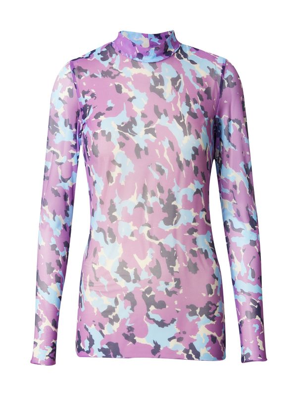 Moves Moves Тениска 'Filana'  кремаво / светлосиньо / тъмносиньо / тъмнолилаво